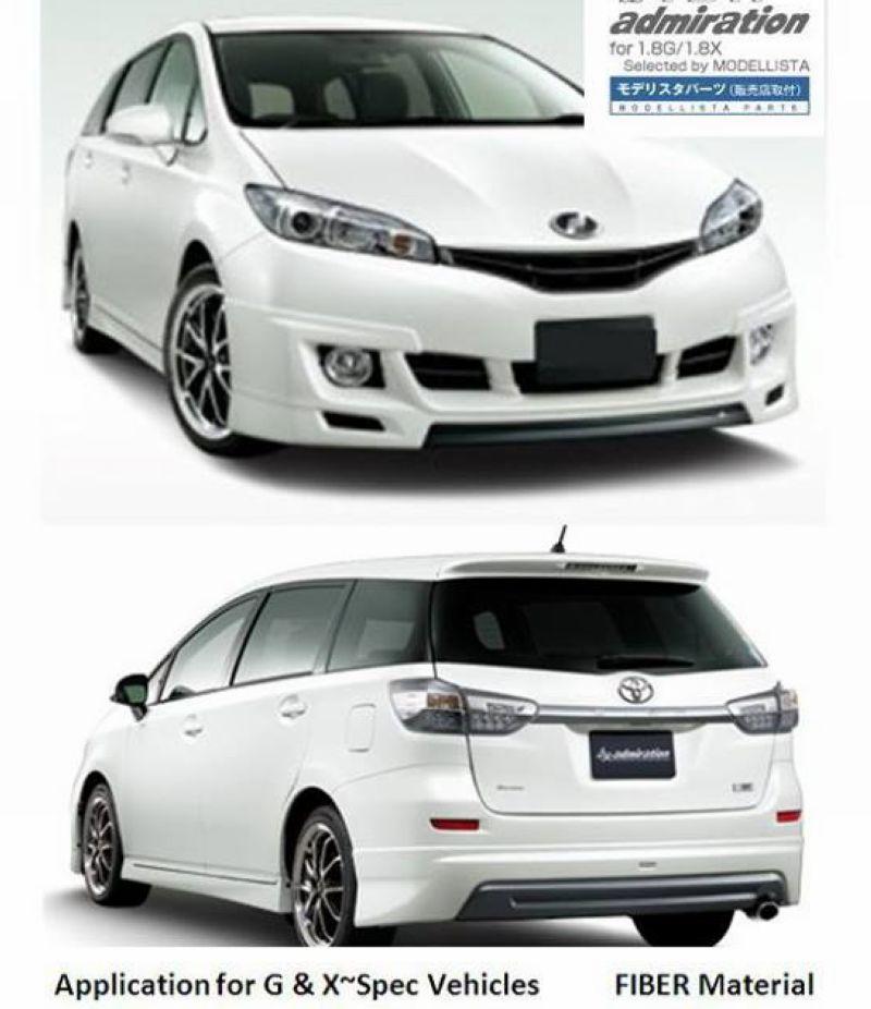 Toyota Wish '09 G&X Spec Admiration Full Set Skirting Body Kit [Paint]