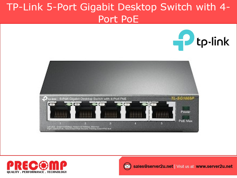 TP-Link 5-Port Gigabit Desktop Switch (end 5/4/2021 2:53 AM)