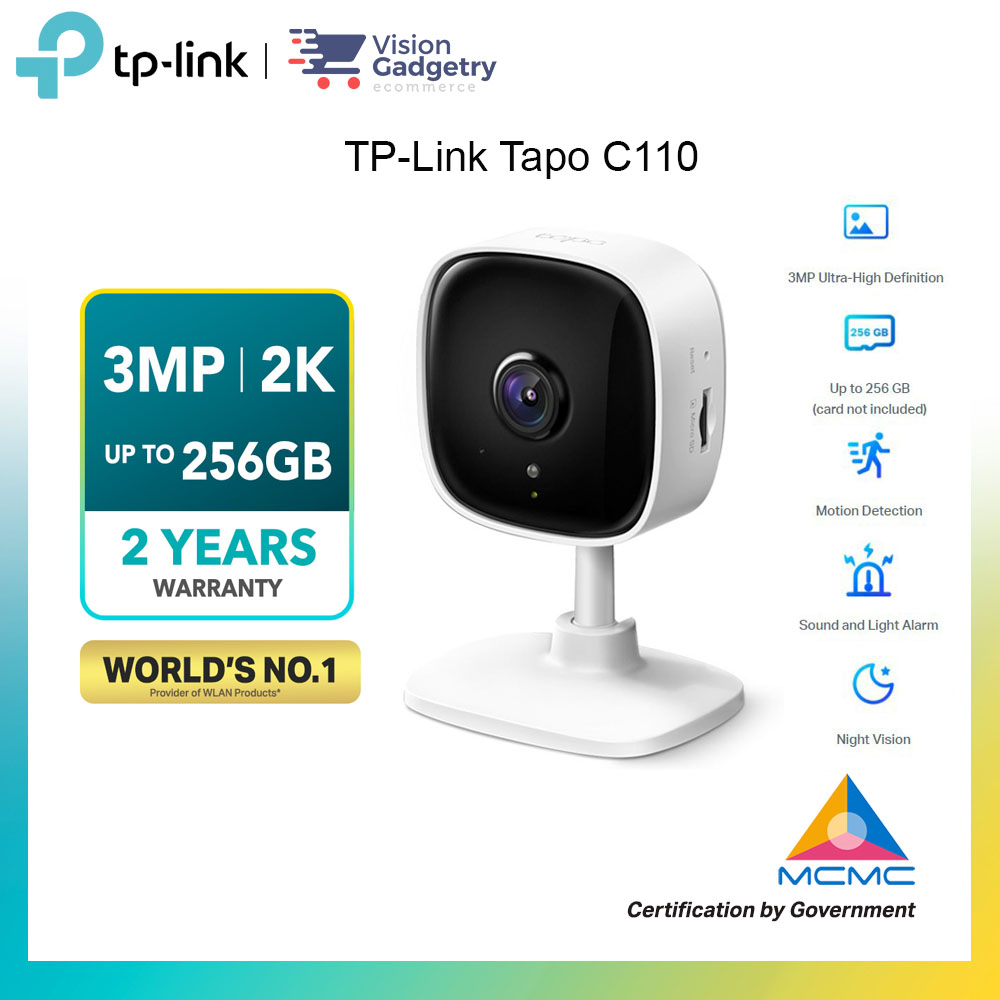 TP-Link Tapo C100 TC60 C110 Wifi Camera Home Security 3MP 1080P Full H