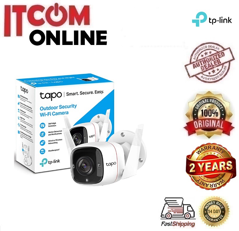 TP-LINK WIFI N FULL HD 1080P IP66 4.0MM OUTDOOR IP CAMERA (TAPO C310)