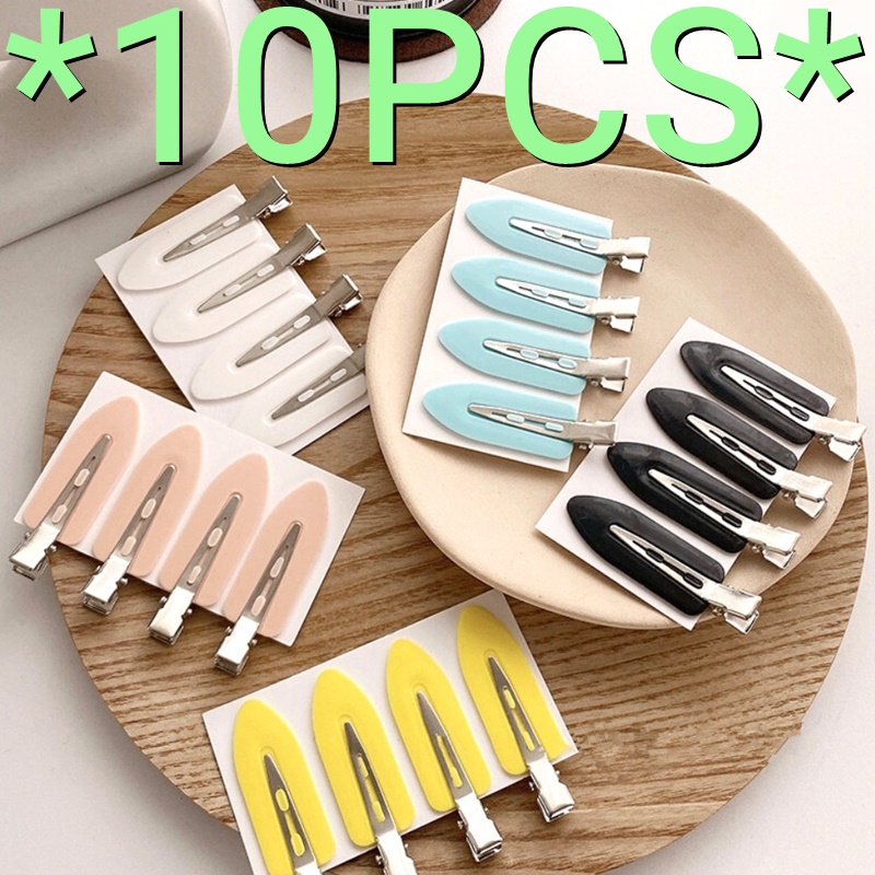 (No Trace) 10PCS Korean Styles Seamless Hairclip Makeup Side Hairpin