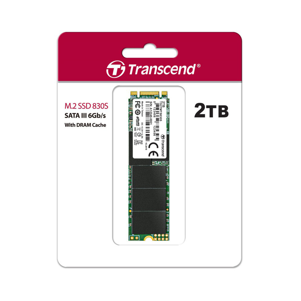 Transcend 2TB SATA III 6Gb/s 3D NAND M.2 2280 SSD - TS2TMTS830S