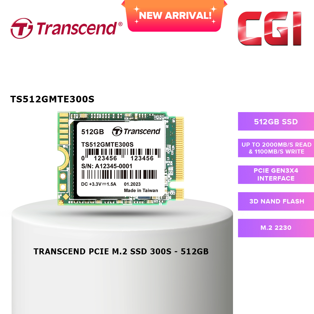 Transcend 512GB MTE300S NVMe PCIe Gen3 x4 SSD - TS512GMTE300S