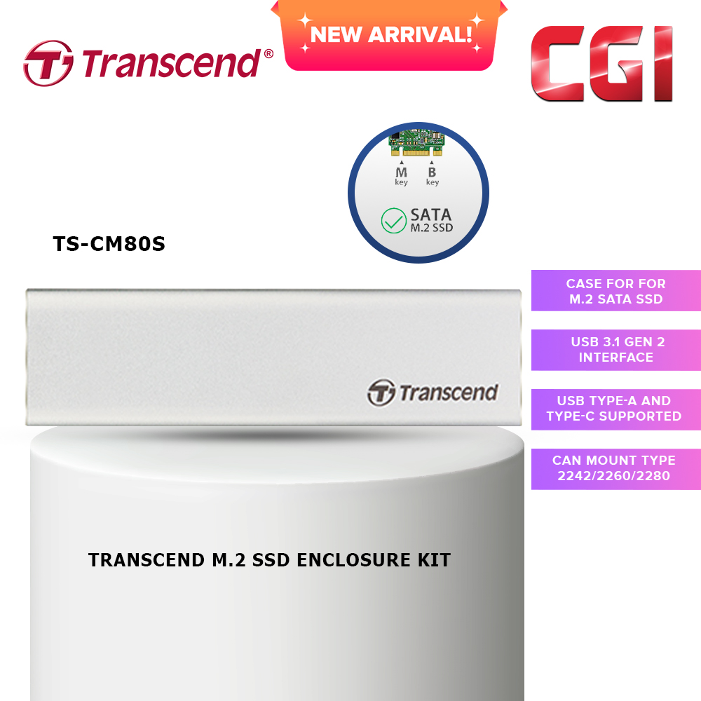 Transcend CM80 M.2 USB 3.1 Gen 2 SATA SSD - TS-CM80S
