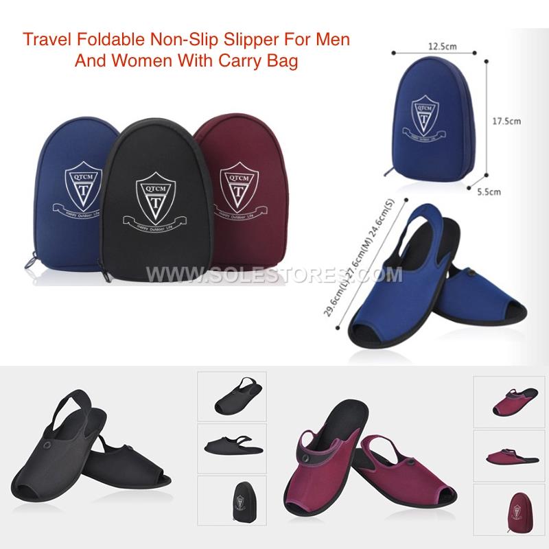 foldable slippers in a bag