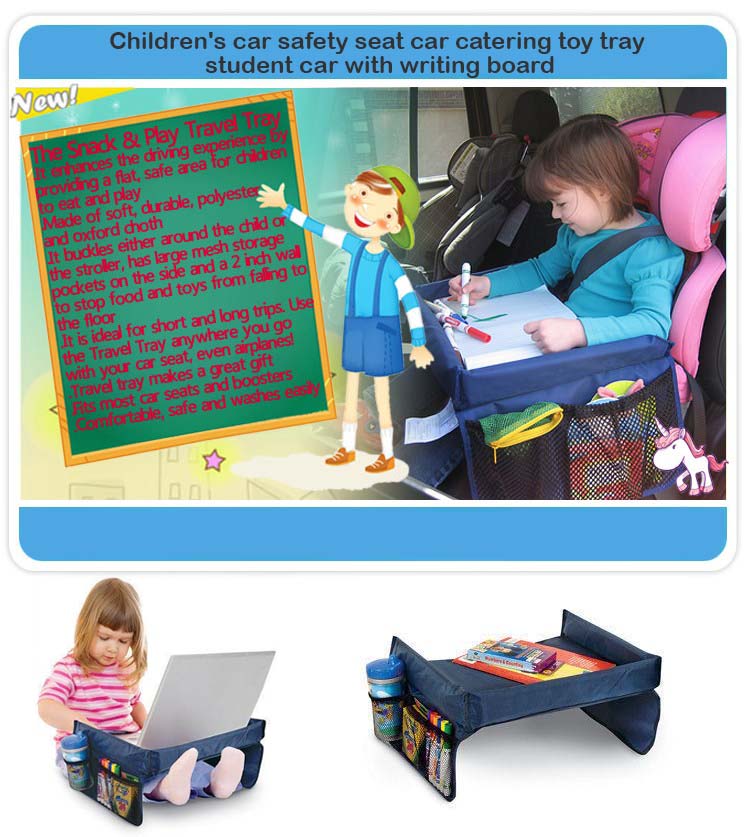 Travel Tray Kids Portable Organizer Car Seat Lap Children Road Trips
