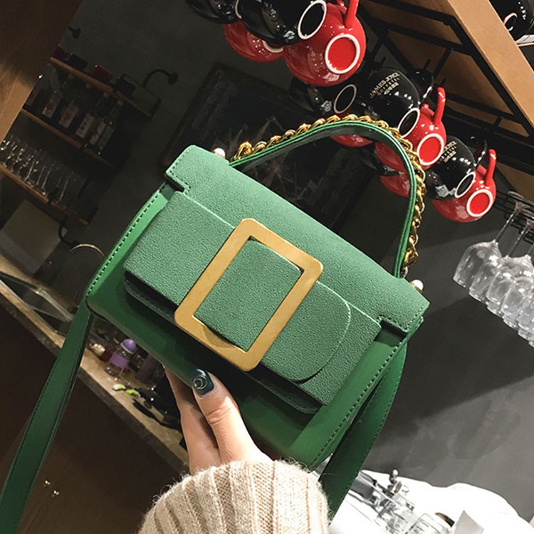 Trendy Korean Style Satchel Suede Sling Bag