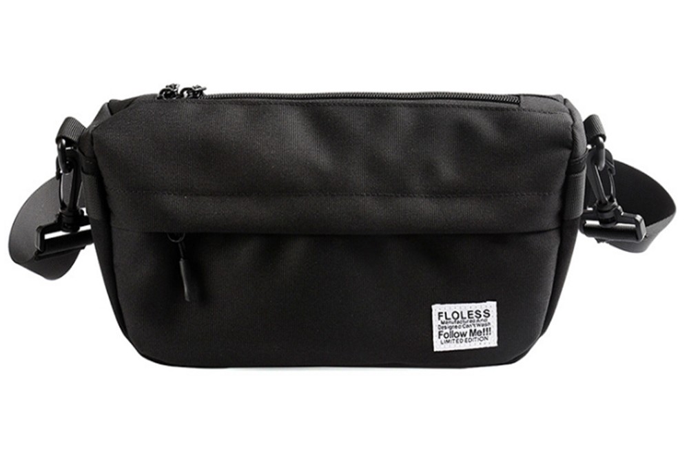 Trendy Sling Bag Crossboday Messenger Beg Nylon Fanny Bag High Quality Black B