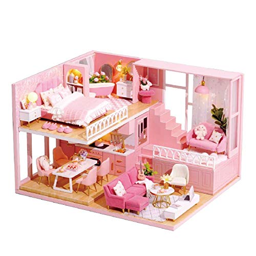 wooden miniature dollhouse