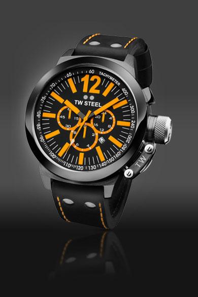 TW Steel CE1030 CEO Canteen 50mm Chrono Mineral 100M Leather Black