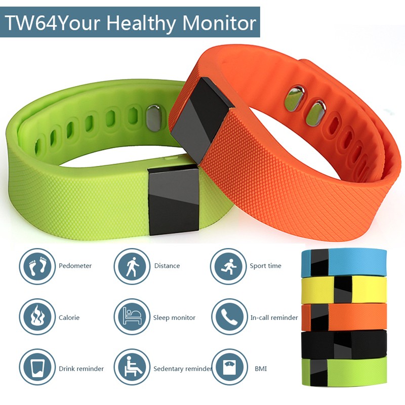 TW64 Smart Wearable Health Band Fitness Tracker
