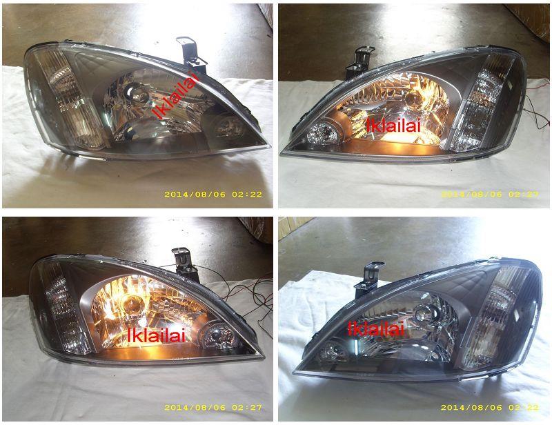 TYC Nissan Sentra N16 '01-'05 Crystal Head Lamp [Black-Chrome]