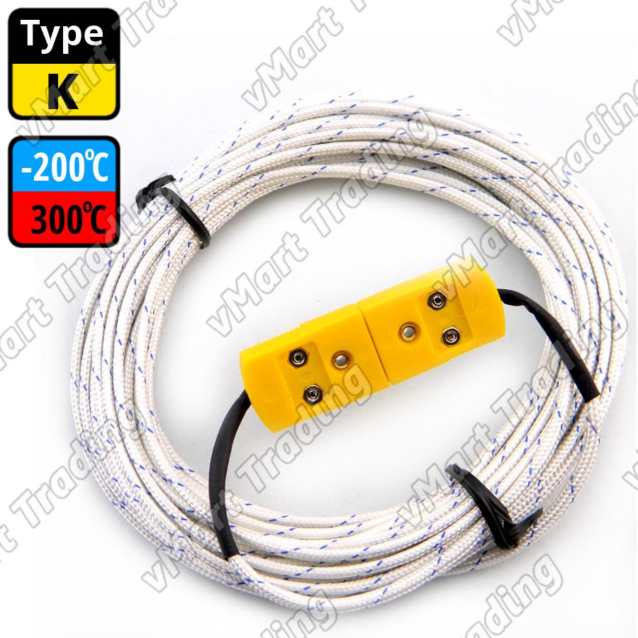 Type K Fiberglass Insulated Extension Thermocouple Wire
