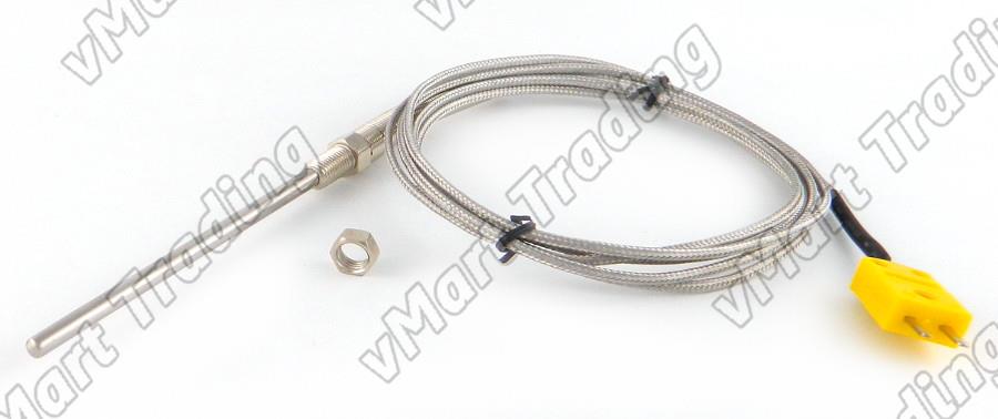 Type K Panel Mount Thermocouple 5x200mm Stainless Steel Probe