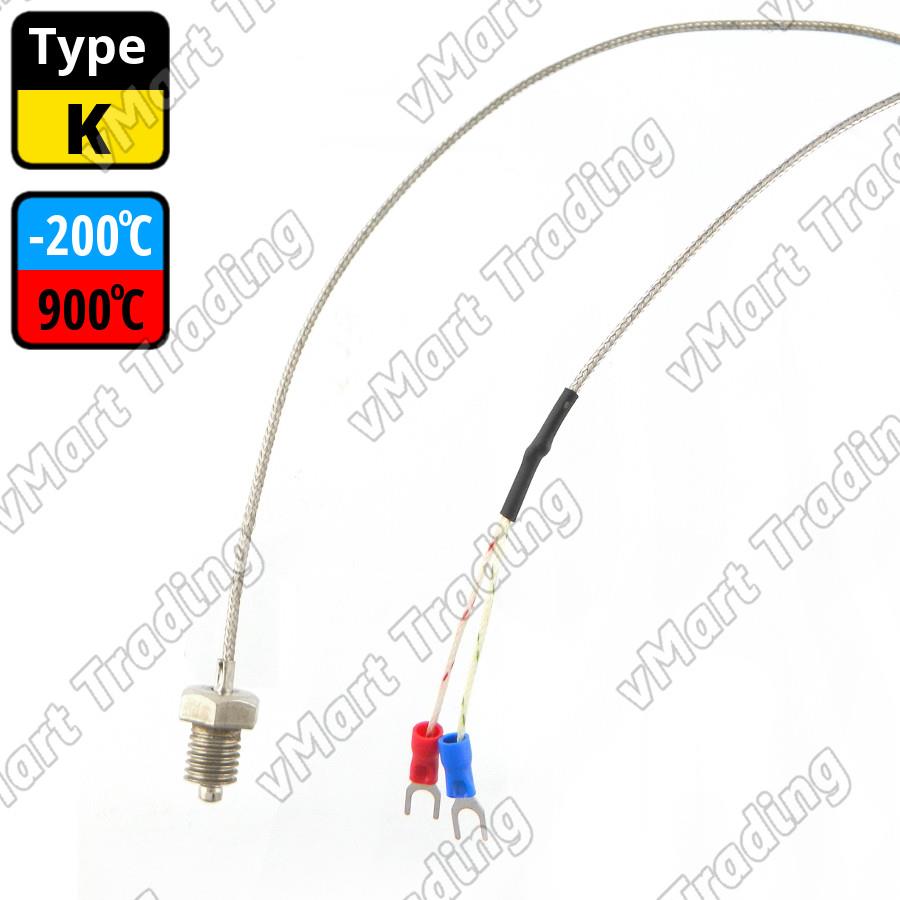 Type K Threaded Bolt Button Thermocouple M6 M8 M10