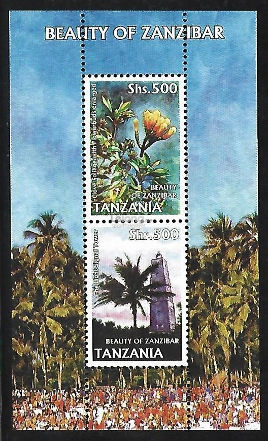 TZN-20060628S  TANZANIA BEAUTY OF ZANZIBAR SHEETLET
