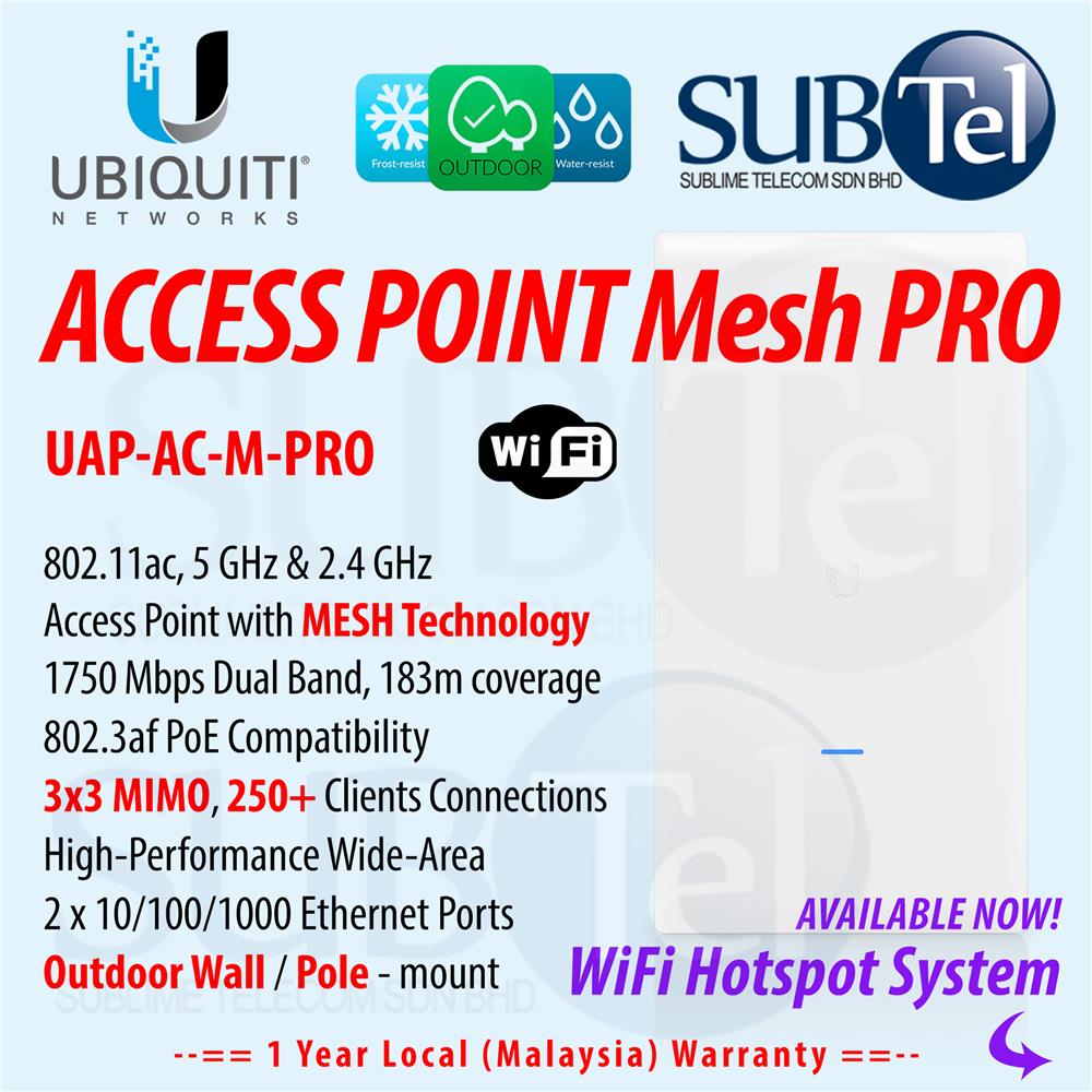 UAP-AC-M-PRO Ubiquiti Access Point AP AC Mesh PRO SOCIAL WiFi Hotspot