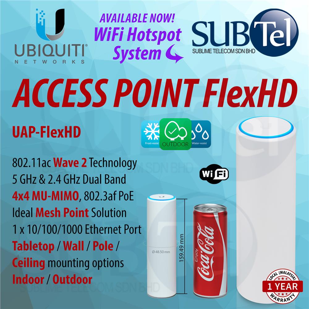 Ubiquiti UAP Flex HD UAP-FlexHD Wave2 AP MESH Access Point SOCIAL WIFI