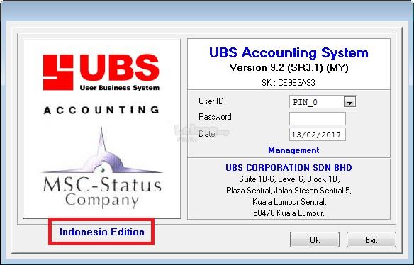 UBS ACCOUNTING 9.2 INDONESIA EDITION USB DONGLE