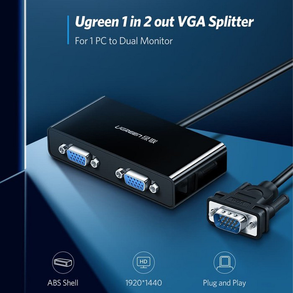 Ugreen (40254) 20918- 1 to 2 FHD VGA Splitter Cable