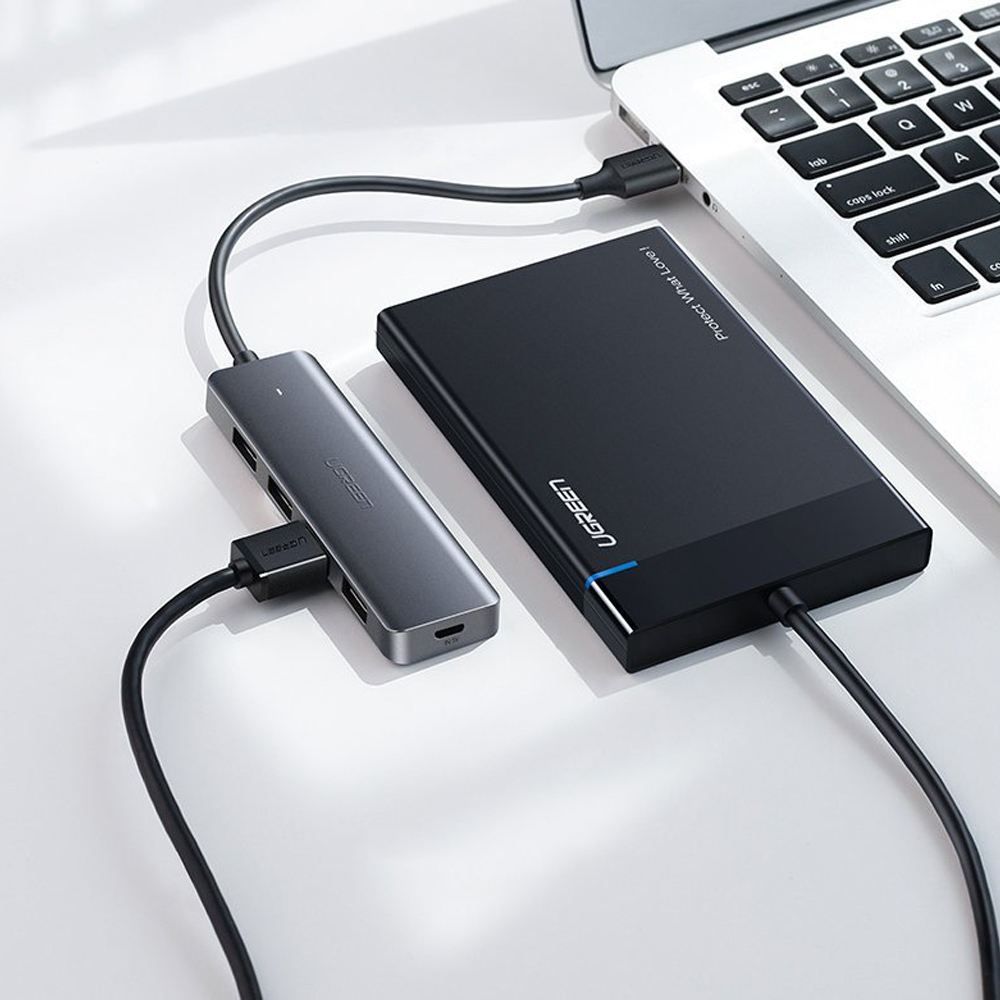 Ugreen (CM219) 50985 4 Port USB 3.0 Hub with USB-C Power Supply