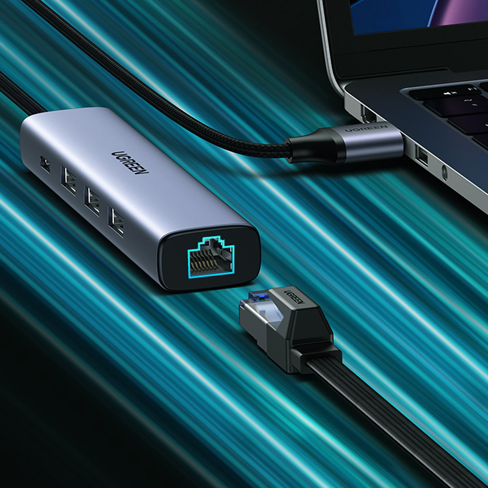 Ugreen (CM475) 20932 - USB-C To Gigabit Ethernet  3 USB-A &amp; USB-C PD
