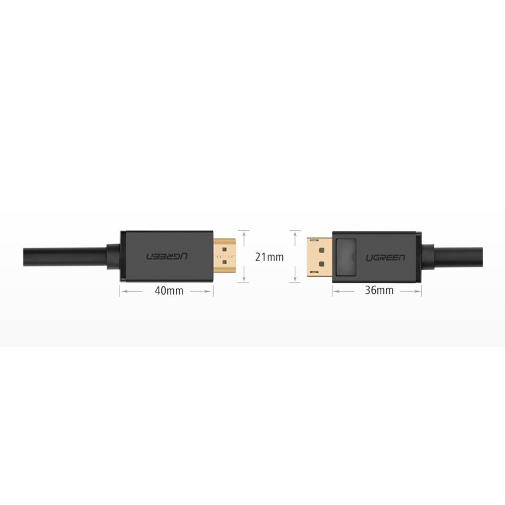 Ugreen (DP101) 10203 4K UHD DP(Male) to HDMI(Male) Cable (3M)