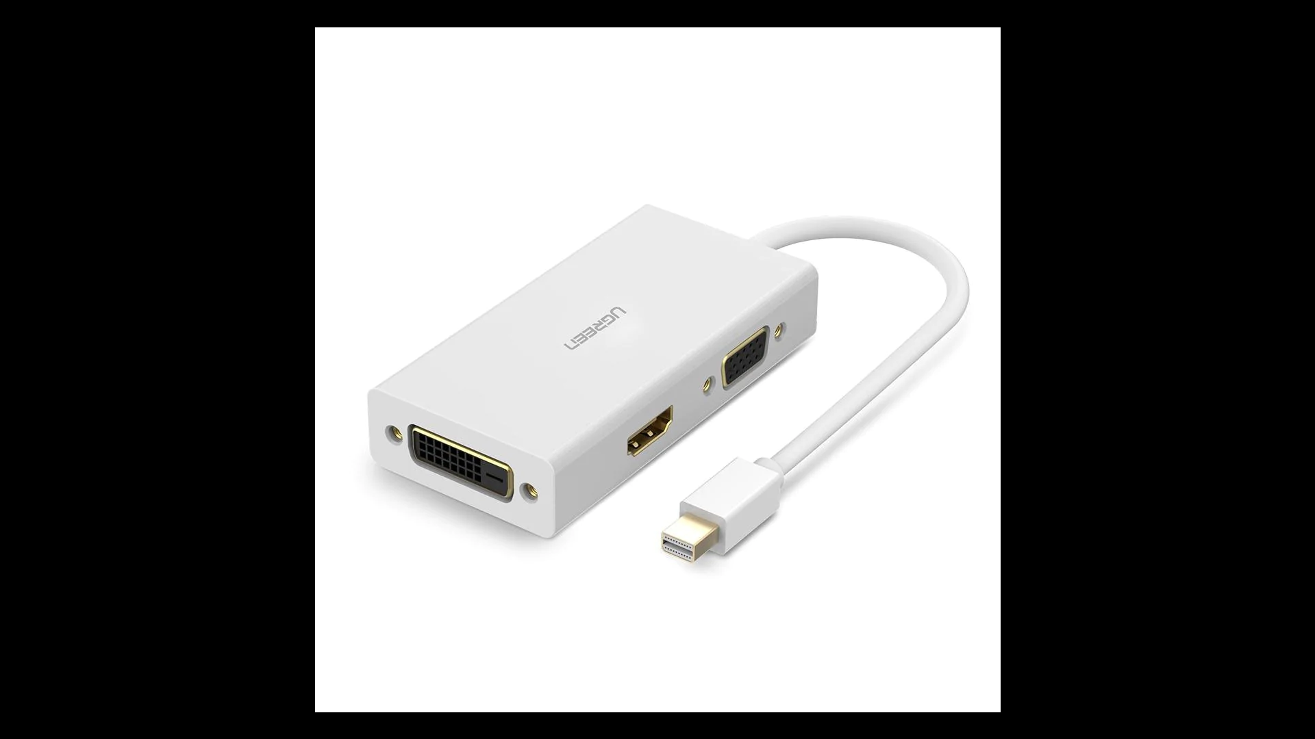 UGREEN MINI DP TO HDMI/VGA/DVI CONVERTER (WHITE) - UG-MD114-20417