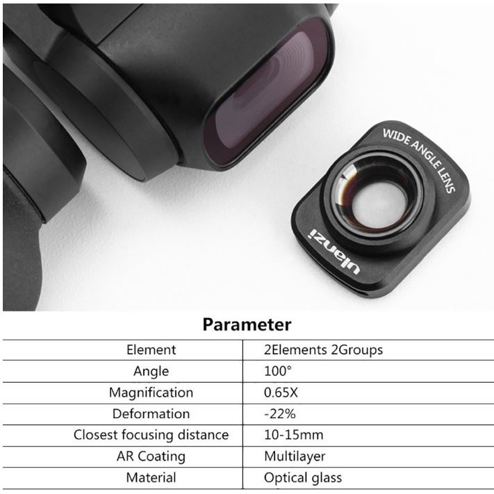Ulanzi OP-5 Wide Angle Lens for DJI Osmo Pocket Gimbal Accessoies
