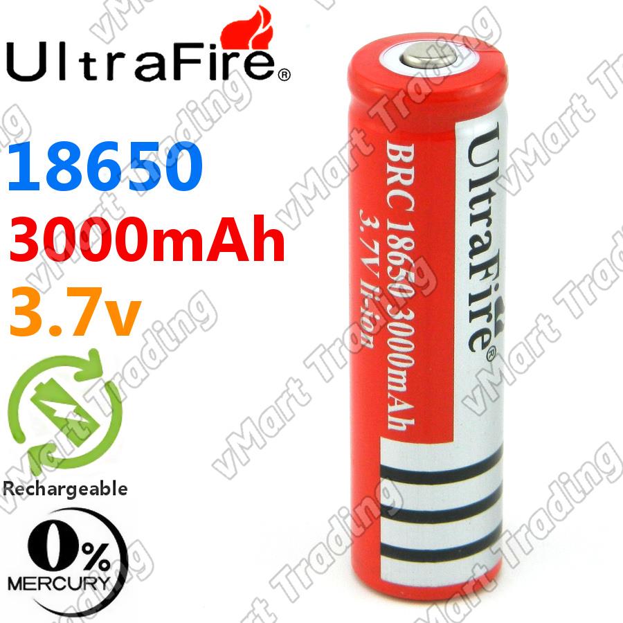 UltraFire 18650 3000mAh Rechargeable Li-ion Battery