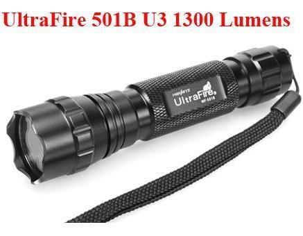 UltraFire 501B With Cree U3 Bulb Torchlight 5 modes 1300 Lumen (SET)