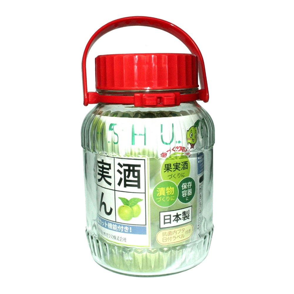 Umeshu Glass Jar with UV Coating - 4L