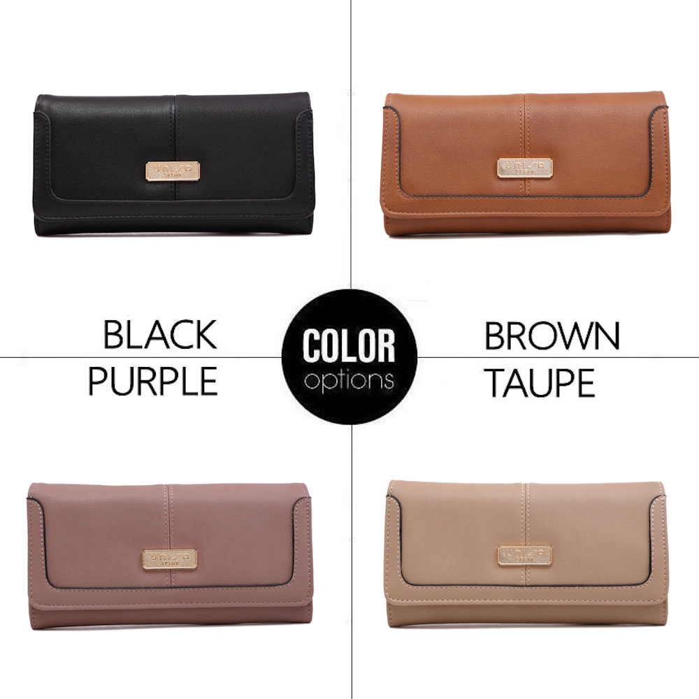 UNISA Faux Leather Contrast Edge Ladies Bi-Fold Wallet