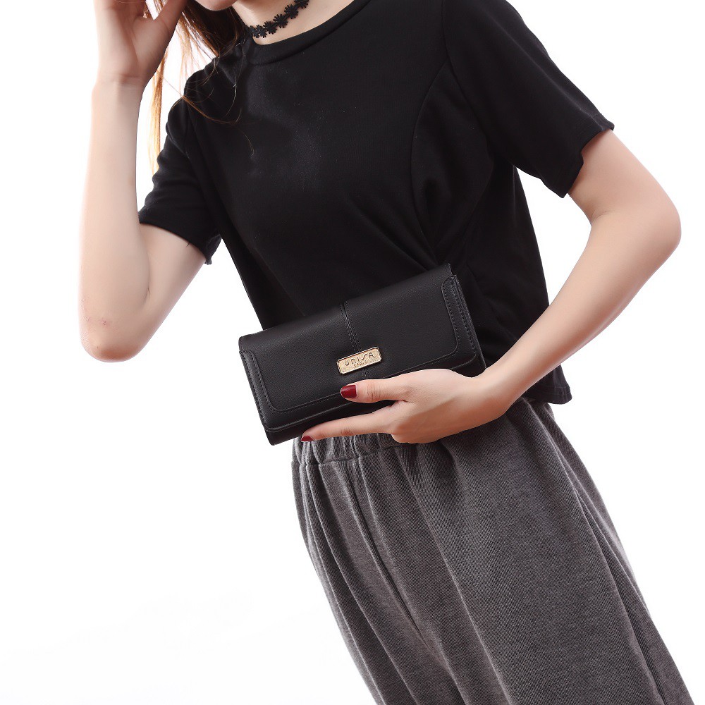 UNISA Faux Leather Contrast Edge Ladies Bi-Fold Wallet