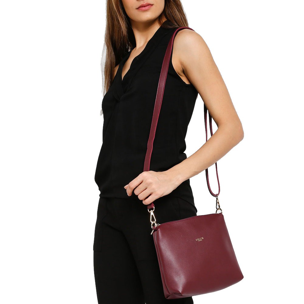 UNISA Faux Leather Sling Bag With Wristlet Women Bag Beg Tangan Wanita