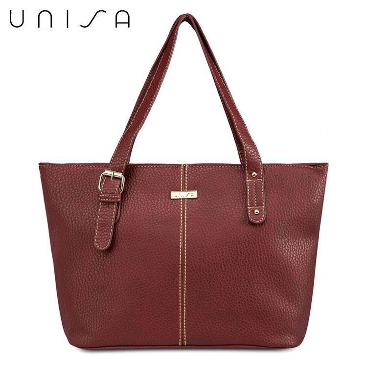 UNISA Ladies' Contrast Stitching Tote Bag