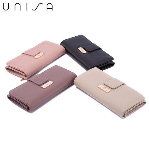 UNISA Ladies Faux Leather Bi-Fold Long Wallet