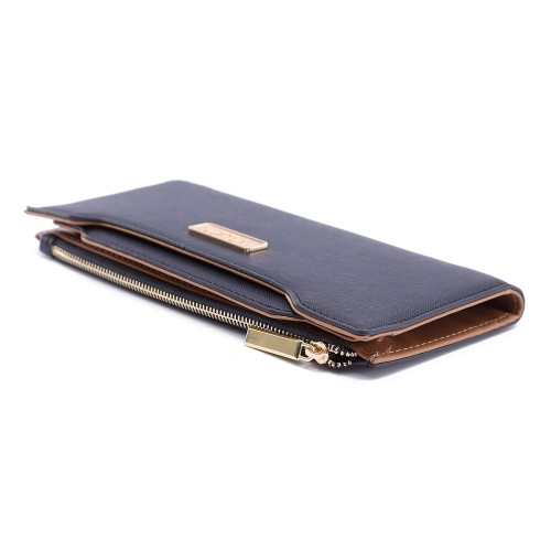 UNISA Saffiano Bi-Fold Wallet With Detachable Card Holder