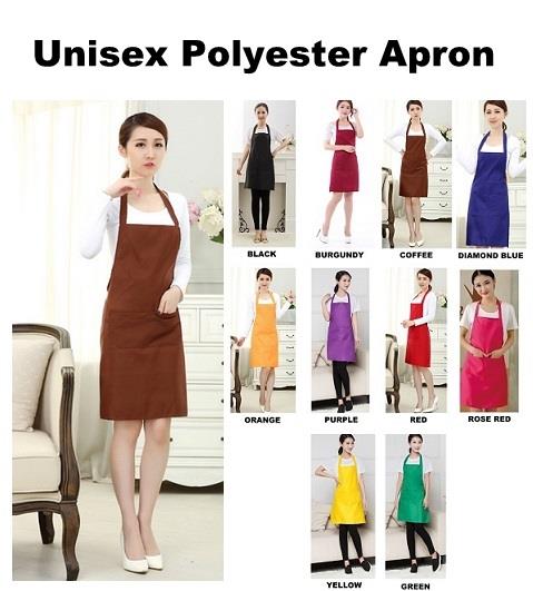 Unisex Multipurpose Colorful Polyester Apron with 2 Pockets 2538.1