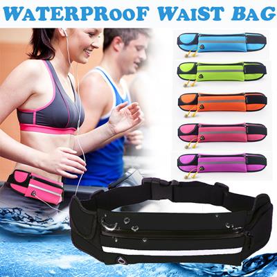 Unisex Sport Waist Runner Zipper Fitness Belt Pouch Bag UP TO 5.5 INCH