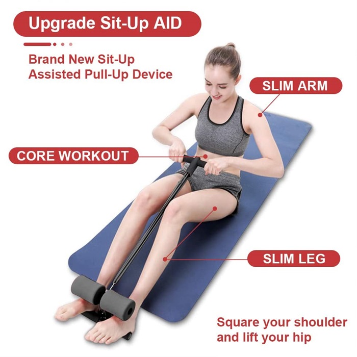 Upgrade Sit Up Bar With Resistance Band Multi-functional Portable Home Fitness