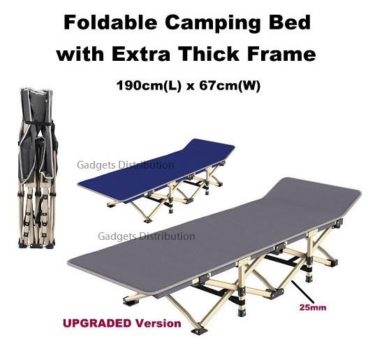 UPGRADED Foldable Double Layer Oxford Canvas Camping Cot Bed 2398.1