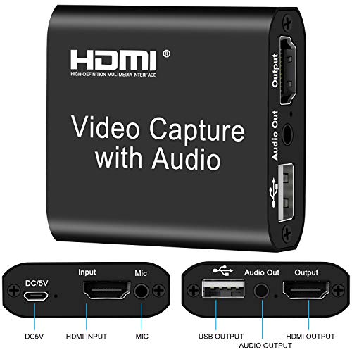 [USAmall] DIGITNOW Audio Video HDMI Capture Card with Loop Out, USB 2.0 4K HD 