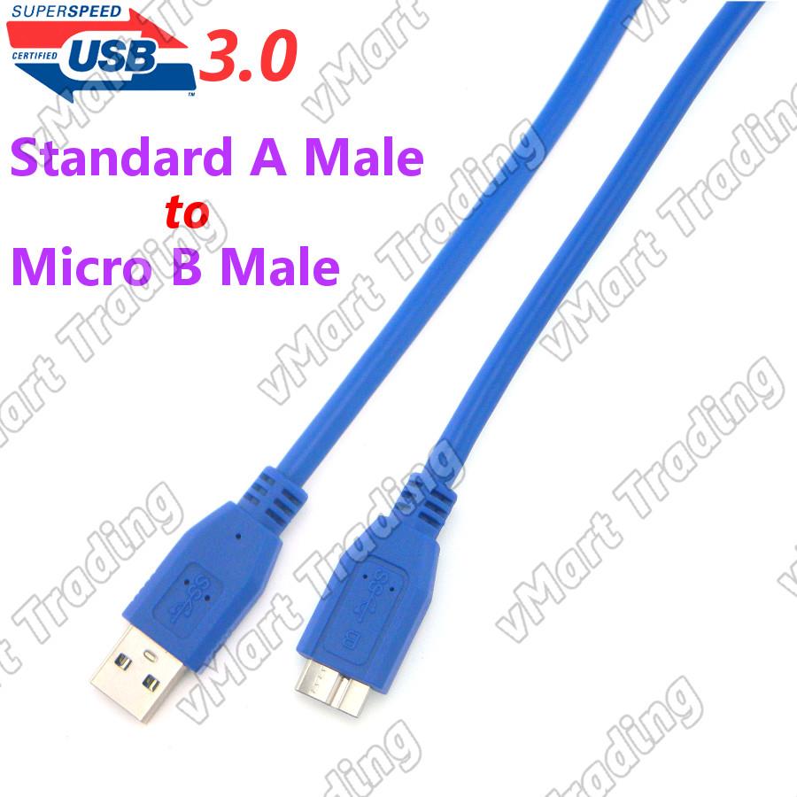 USB 3.0 A Male to Micro B Male Cable 0.3M/0.5M/3.0M/5.0M
