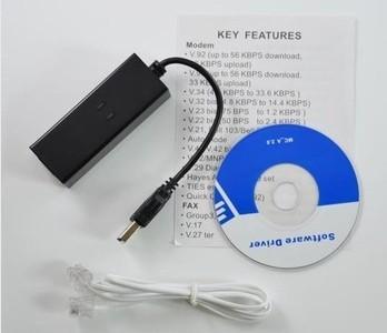 USB 56K V.90 V.92 External Dial Up Voice Fax Data Modem