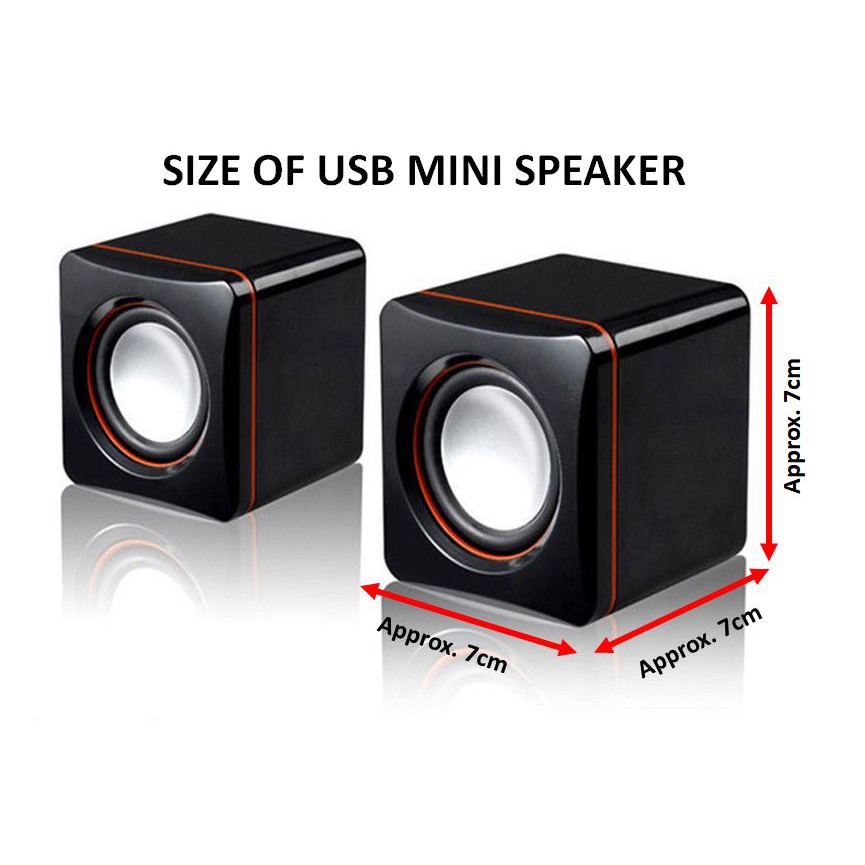 USB Computer Speakers Stereo 3.5mm Jack For Desktop PC Laptop IPhone IPad MP3