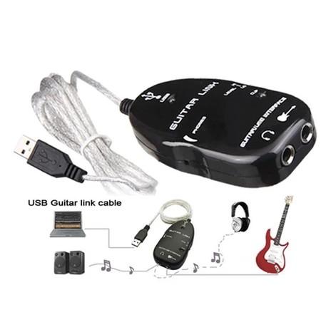 Guitar Cable Audio USB Link Interface Adapter For MAC/PC