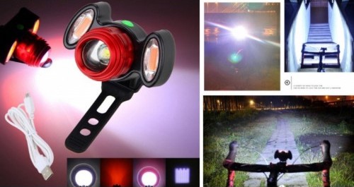 USB Rechargeable XML T6 CREE LED Bicycle Bike Front Light Cycling Lamp IP65