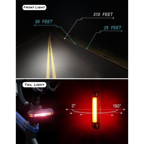 USB Rechargeable XML T6 CREE LED Bicycle Bike Front Back Light Cycling Lamp zo