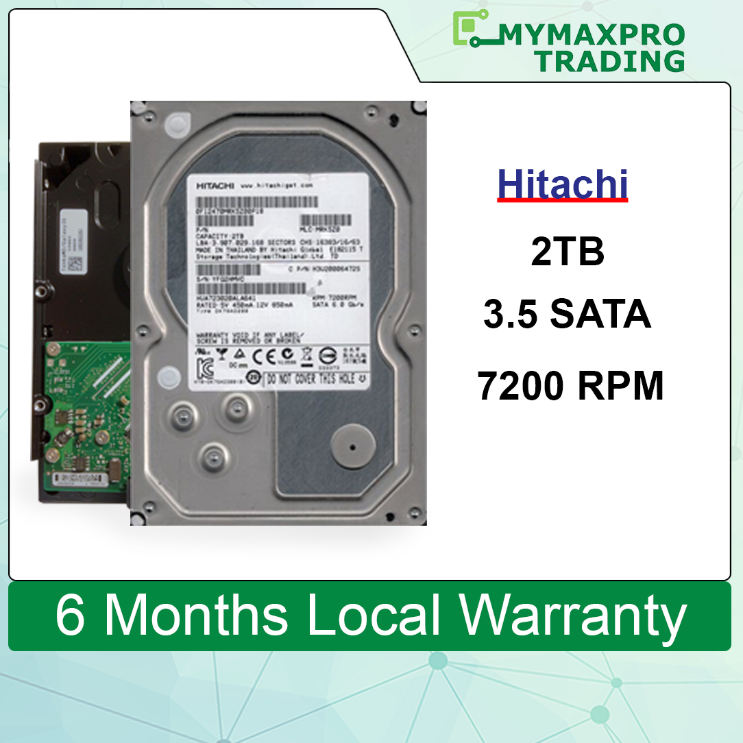 Used Hitachi 2TB 3.5 &quot; SATA III 7200RPM Internal HDD for PC